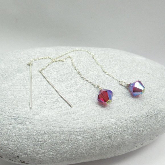 Swarovski Crystal threader earrings - Picture 2 of 9